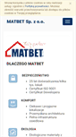 Mobile Screenshot of matbet.com.pl
